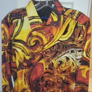 Robert Graham Swirl Pattern Dress Shirt - Size S-Limited Edition, Kovac Kosmos